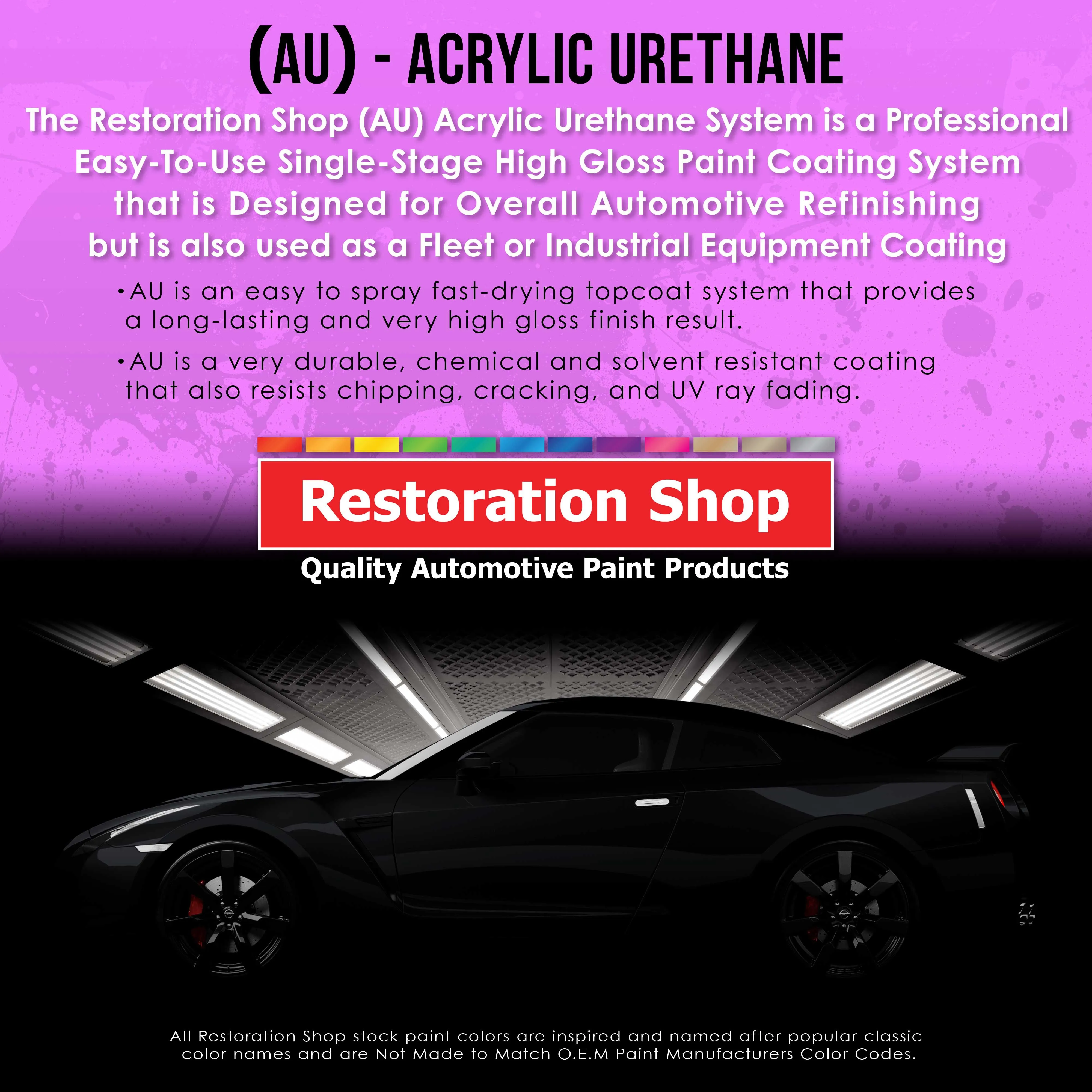 California Orange Acrylic Urethane Auto Paint (Complete Quart Paint Kit) Professional Single Stage Automotive Car Truck Coating, 4:1 Mix Ratio 2.8 VOC
