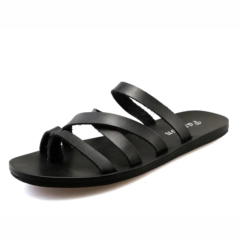 Hnzxzm Large Size 38-46 Men Casual Slides Breathable Mens Outdoor Summer Walking Sandals Quick Dry Beach Water Sandals Men Slippers