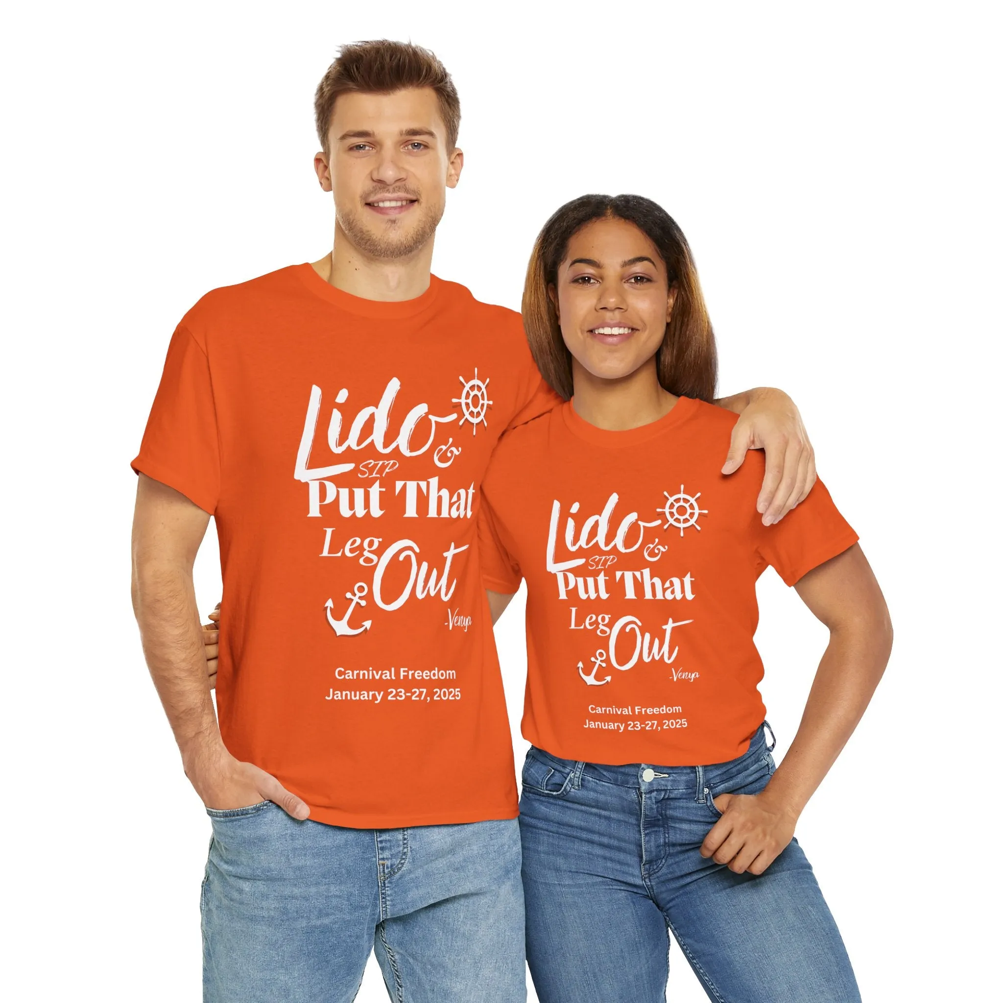 Lido Deck Unisex Tee - Cruise Ship Beach Poolside Vacation Shirt - Put That Leg Out