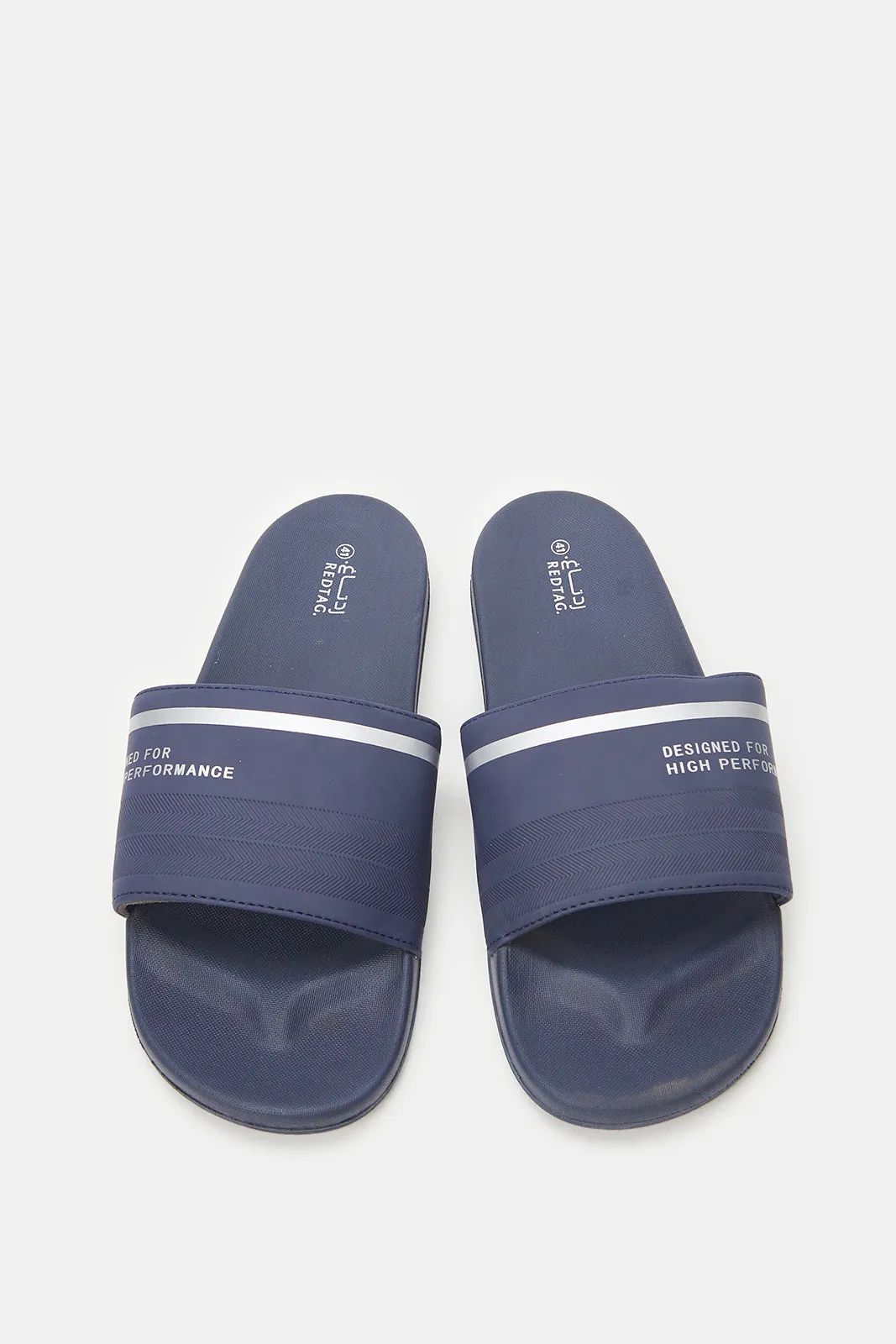 Men Navy Stripe Comfort Slide