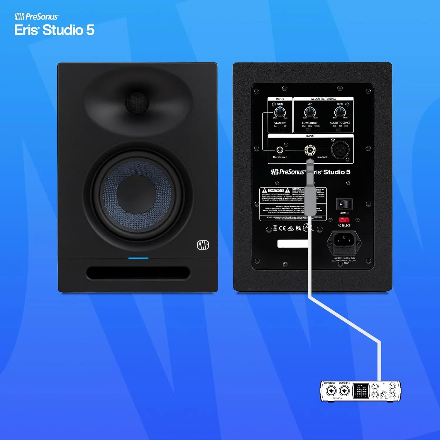 PreSonus Eris Studio 5 5.25" 2-Way Active Studio Monitors with EBM Waveguide